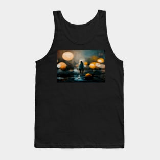 Forest Flower Rain Drops In Rainy Weather Tank Top